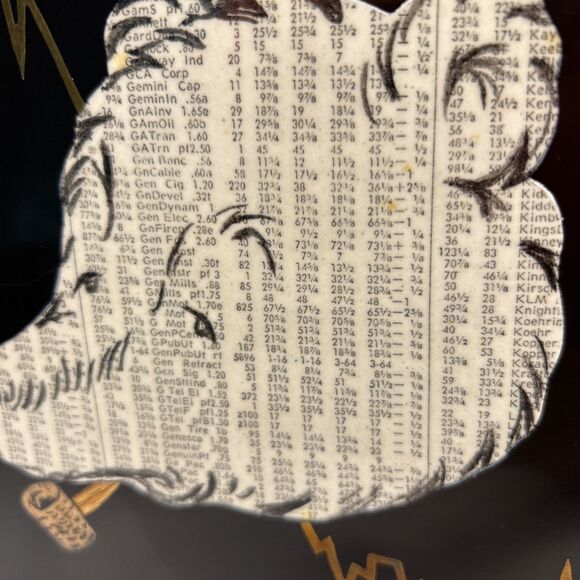 VTG Couroc Monterey California Bull Bear Tray 18 X 12.5” Black Lacquer MCM - Picture 5 of 10